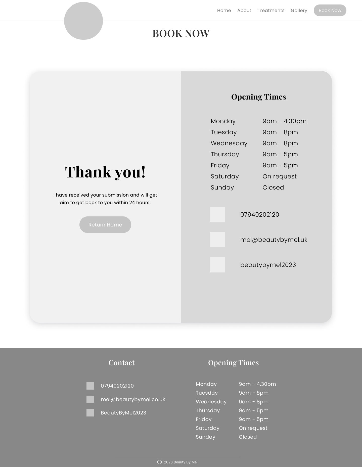 Contact - Form Submitted
